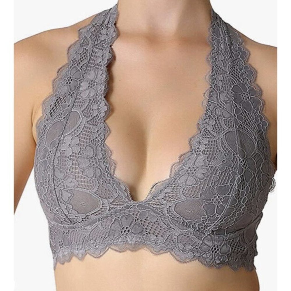 Leto Bra Let Plus Size Halter Top With Hook And Eye Closure Size 1XL New